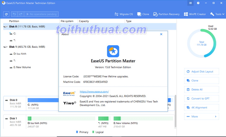 Download EaseUS Partition Master 15.8 Technican Edition Full