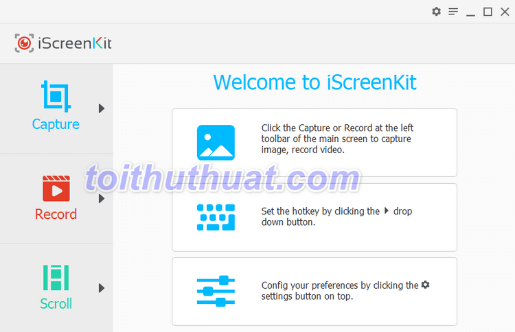 iScreenKit 1 - Quay phim và chụp ảnh màn hình
