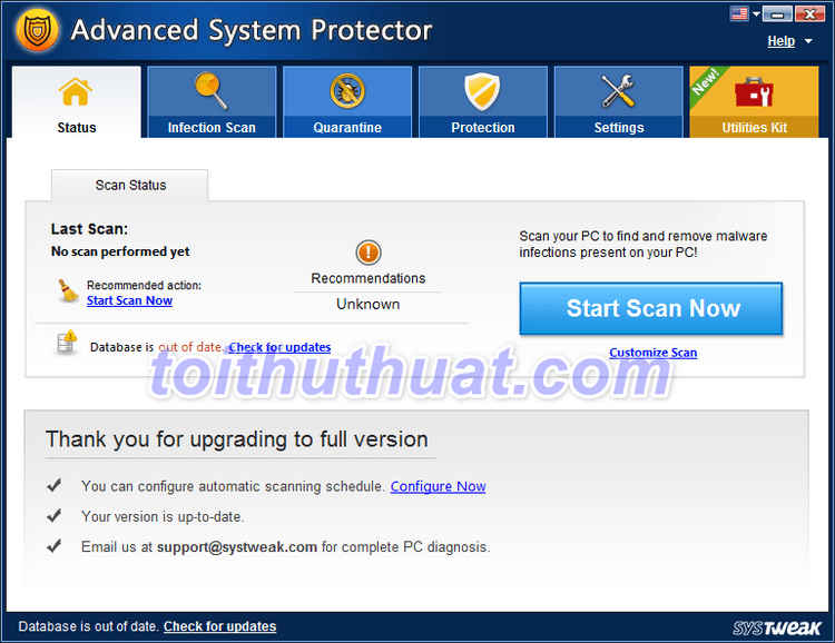 Advanced System Protector 2 - Hỗ trợ bảo vệ hệ thống
