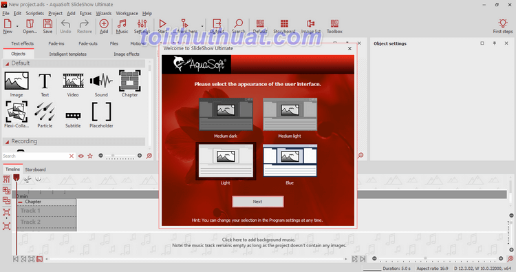 AquaSoft SlideShow Ultimate 12 - Hỗ trợ tạo slideshow ảnh