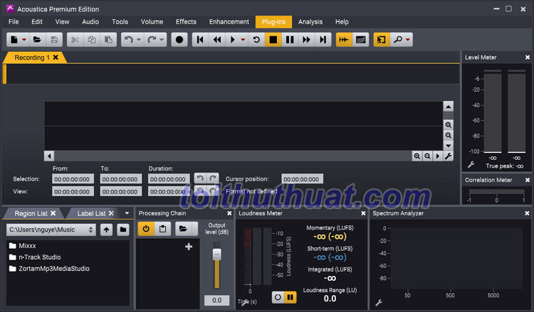 Hướng dẫn tải và cài đặt Acoustica Premium Edition 7 - Phần mềm chỉnh sửa âm thanh