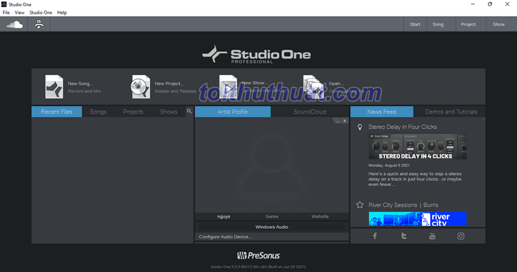 PreSonus Studio One Pro 5 - Sản xuất âm thanh