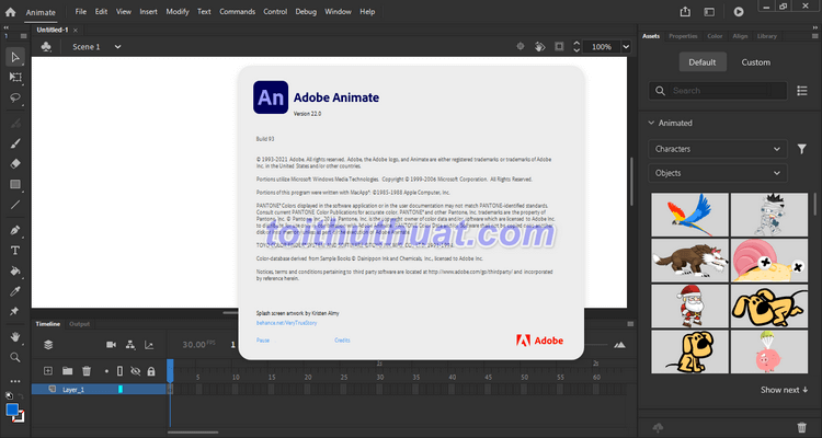 Hướng dẫn tải và cài đặt Adobe Animate CC 2022