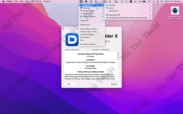  Default Folder X - Thêm tiện ích vào Finder