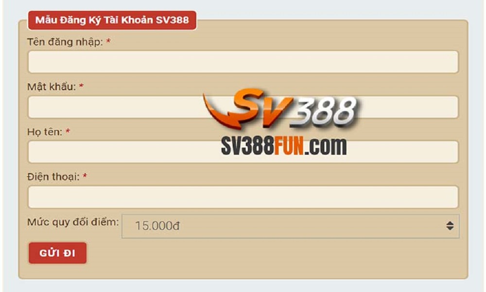 Các bước tham gia cá cược SV388 tại SV388 Fun